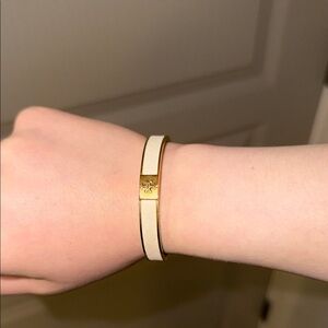 Tory Burch Cream and Gold Bracelet
